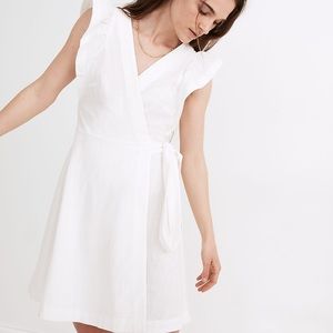 NWT Madewell Ruffle-Sleeve Wrap Dress